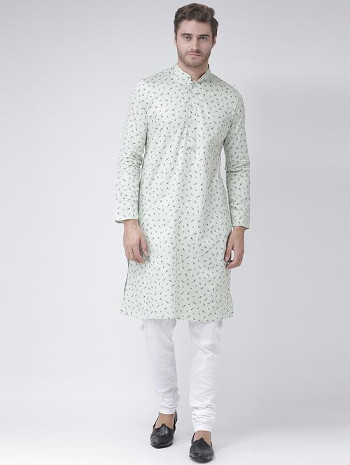 green linen kurta pyjama set - 16520754 - Very Small Image - 1