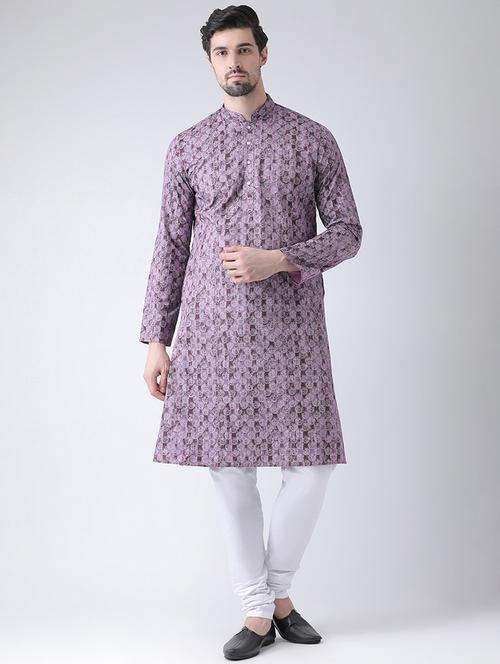 purple printed kurta pyjama set - 16520797 - Very Small Image - 1
