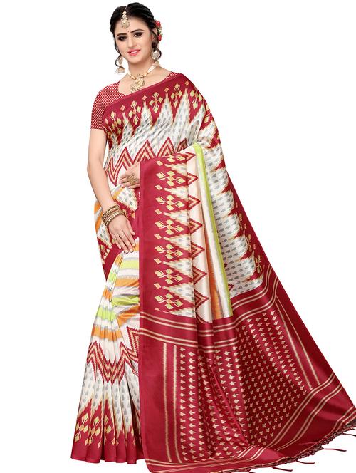 chevron mysore silk saree with blouse - 16521190 - Very Small Image - 1