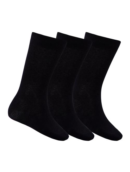 set of 3 black cotton ankle length sock - 16521260 - Very Small Image - 1