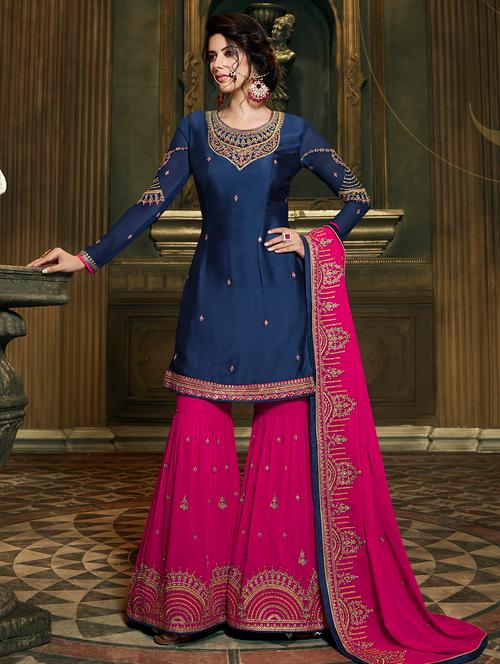 embroidered unstitched suit - 16521521 - Very Small Image - 1
