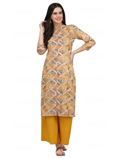 geometric printed straight kurta - 16521700 - Very Small Image - 1