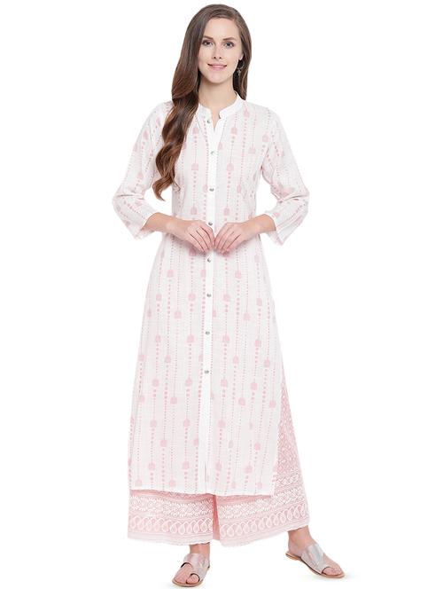 embroidered kurta palazzo set - 16523926 - Very Small Image - 1