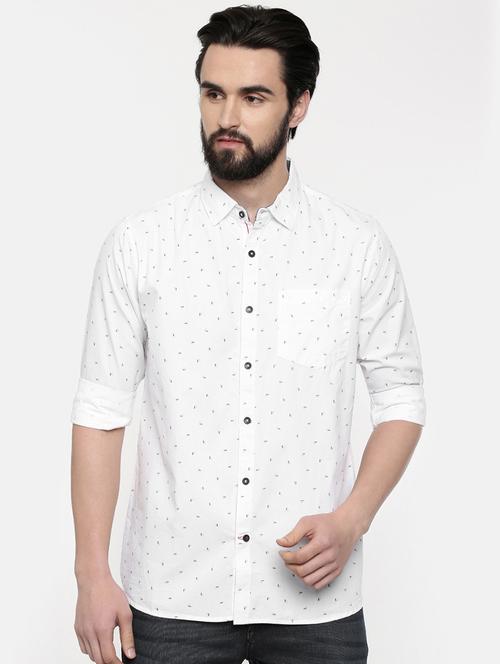 white printed casual shirt - 16523957 - Very Small Image - 1