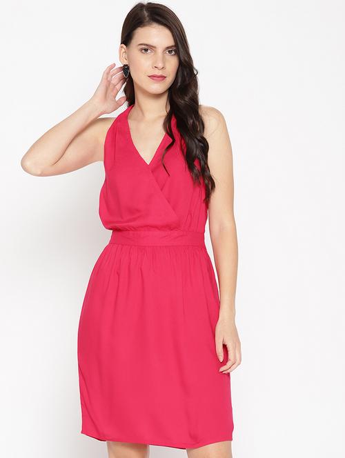 tie back halter neck backless dress - 16524147 - Very Small Image - 1