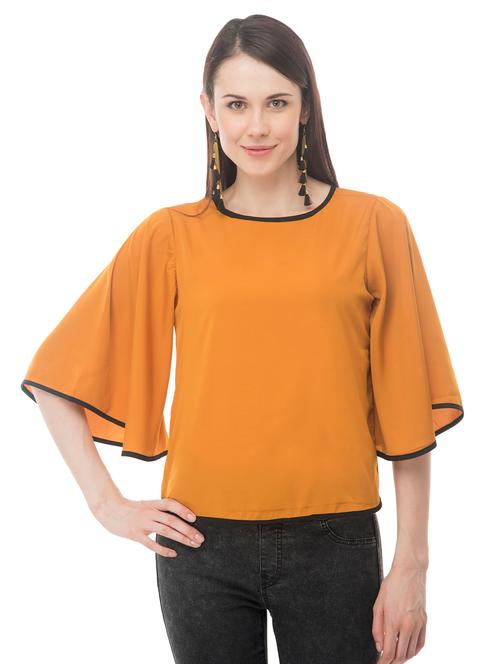 women's straight round neck top - 16524817 - Very Small Image - 1