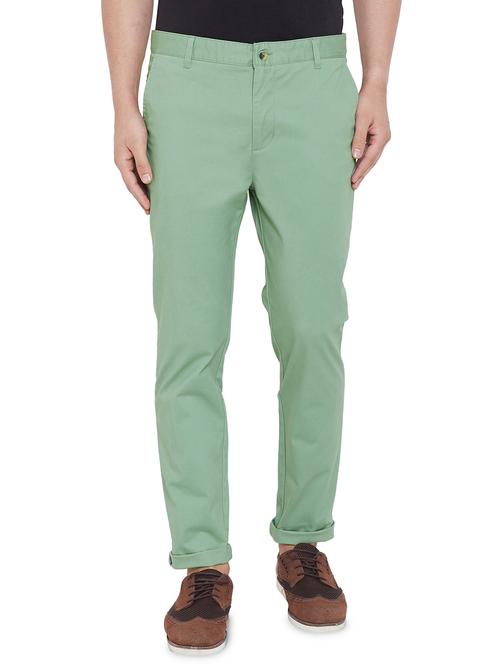 green solid chinos - 16524949 - Very Small Image - 1