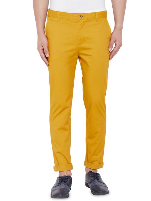 yellow solid chinos - 16524953 - Very Small Image - 1