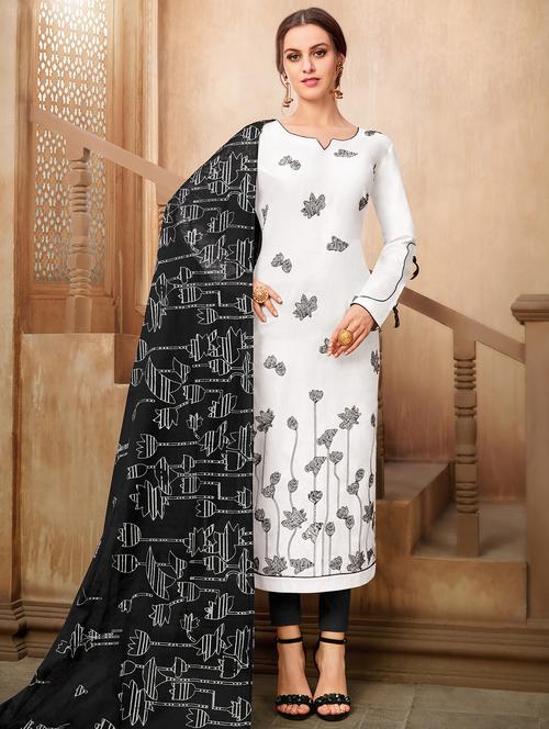 embroidered unstitched suit - 16525706 - Very Small Image - 1