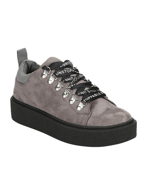 grey lace-up sneakers - 16525921 - Very Small Image - 1