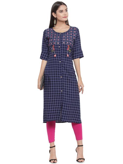 embroidered straight kurta - 16526512 - Very Small Image - 1