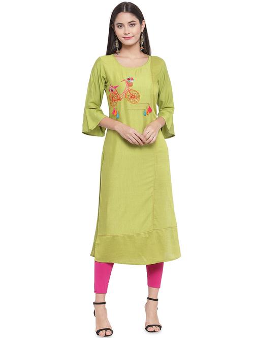embroidered straight kurta - 16526518 - Very Small Image - 1