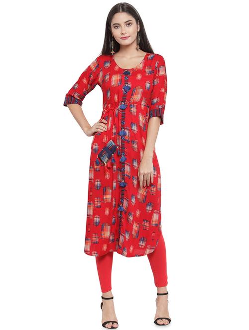 abstract straight kurta - 16526522 - Very Small Image - 1