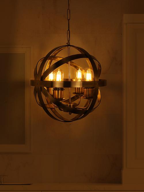 orb cage small 4 light antique brass finished chandelier - 16527411 - Very Small Image - 1