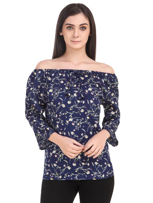 off shoulder floral top - 16527713 - Very Small Image - 1