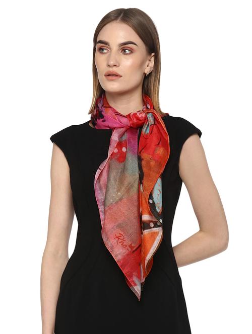 pink pure silk stole - 16527953 - Very Small Image - 1
