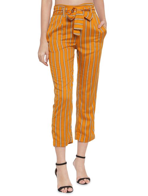 tie knot striped flat front trouser - 16528756 - Very Small Image - 1
