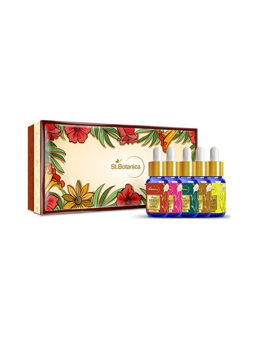 stbotanica essential oils box - pure neroli + patchouli + eucalyptus + ylang ylang + lemon, - 16528877 - Very Small Image - 1