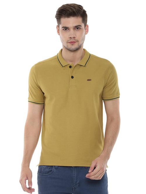 yellow solid polo t-shirt - 16529449 - Very Small Image - 1