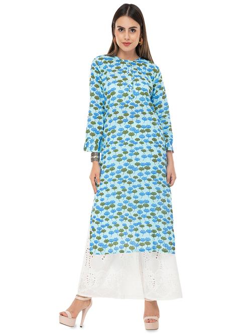 floral straight kurta - 16529732 - Very Small Image - 1