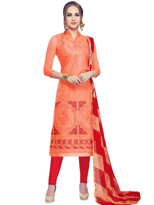 churidaar unstitched suit - 16530330 - Very Small Image - 1