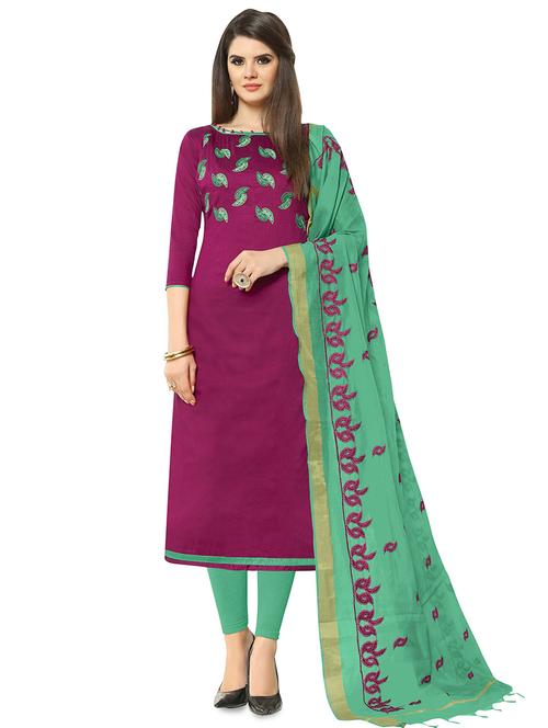 churidaar unstitched suit - 16530348 - Very Small Image - 1