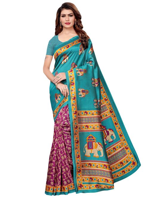 conversational mysore silk saree with blouse - 16531312 - Very Small Image - 1