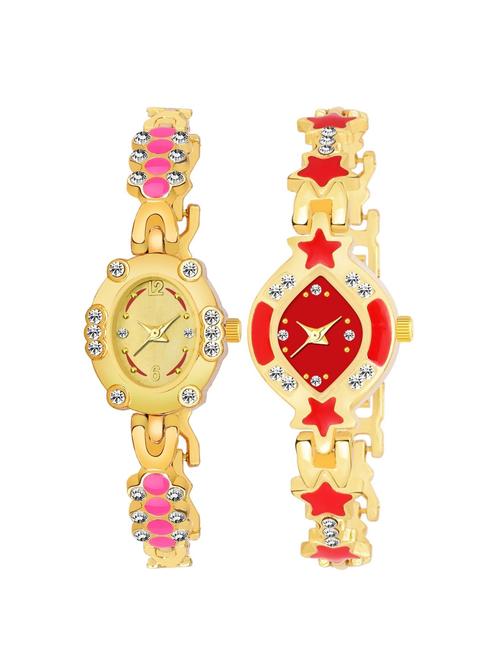 kajaru set of 2 analog watch combos(l_963_968) - 16531474 - Very Small Image - 1