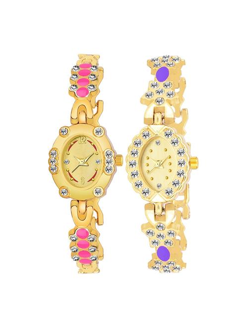 kajaru set of 2 analog watch combos(l_963_971) - 16531477 - Very Small Image - 1