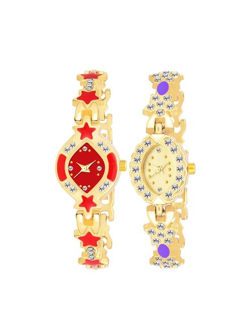 kajaru set of 2 analog watch combos(l_968_971) - 16531506 - Very Small Image - 1