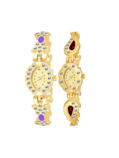 kajaru set of 2 analog watch combos(l_971_966) - 16531589 - Very Small Image - 1