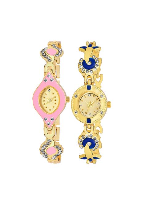 kajaru set of 2 analog watch combos(l_959_964) - 16531615 - Very Small Image - 1