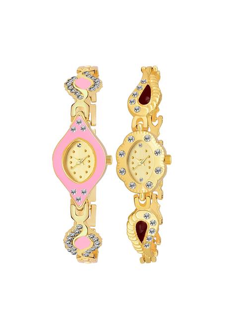 kajaru set of 2 analog watch combos(l_959_966) - 16531617 - Very Small Image - 1