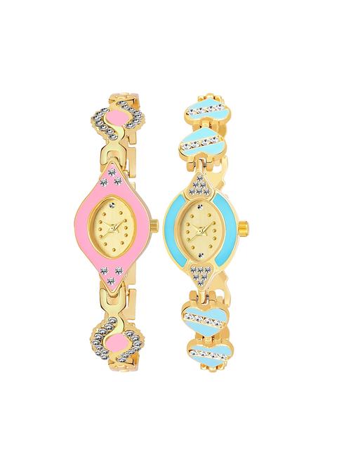 kajaru set of 2 analog watch combos(l_959_969) - 16531620 - Very Small Image - 1
