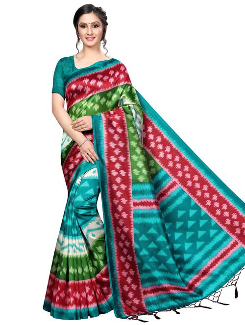 ikat bhagalpuri saree with blouse - 16531803 - Very Small Image - 1