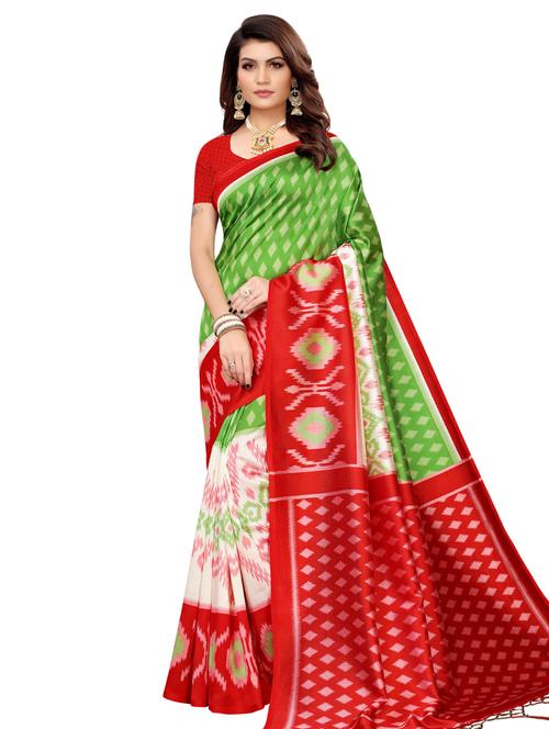 ikat bhagalpuri saree with blouse - 16531817 - Very Small Image - 1