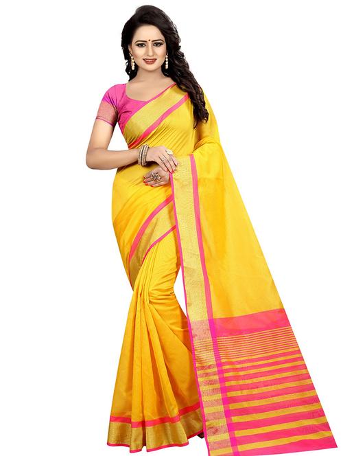 bordered banarasi saree with blouse - 16531868 - Very Small Image - 1