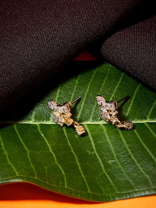gold metal studs earring - 16532398 - Very Small Image - 1