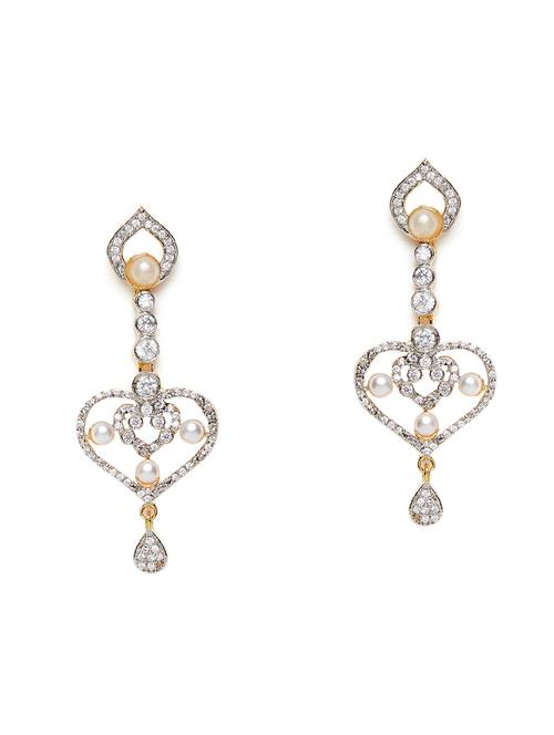 gold metal drop earring - 16532418 - Very Small Image - 1