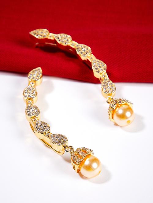 gold metal earcuff earring - 16532430 - Very Small Image - 1