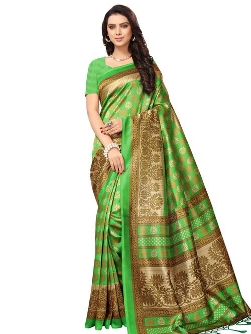 floral printed saree with blouse - 16532549 - Very Small Image - 1