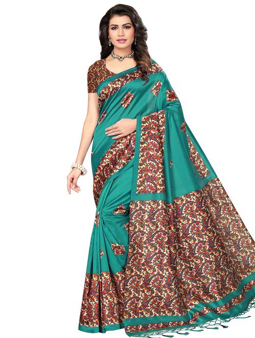 kalamkari printed saree with blouse - 16532552 - Very Small Image - 1