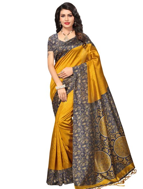 kalamkari printed saree with blouse - 16532553 - Very Small Image - 1