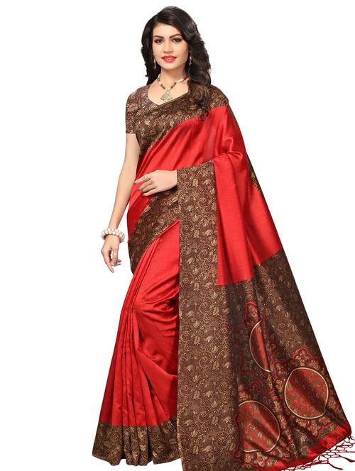 kalamkari printed saree with blouse - 16532555 - Very Small Image - 1