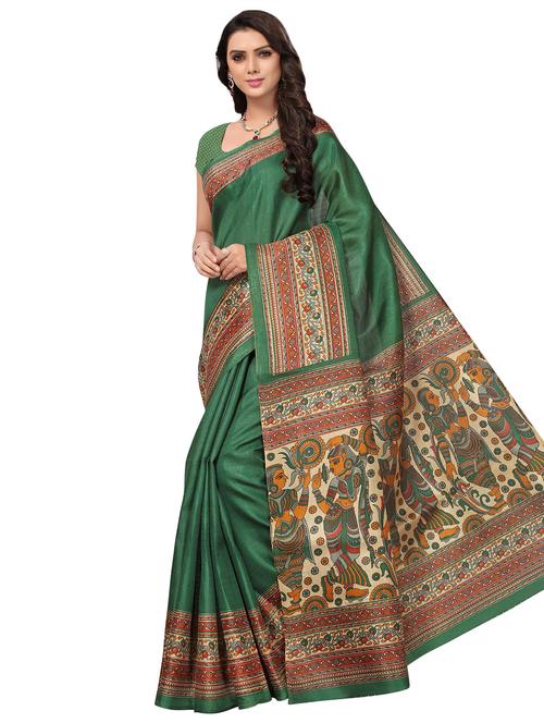kalamkari printed saree with blouse - 16532562 - Very Small Image - 1