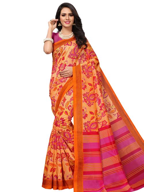 kalamkari printed saree with blouse - 16532565 - Very Small Image - 1