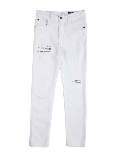 white denim distressed jean - 16532769 - Very Small Image - 1
