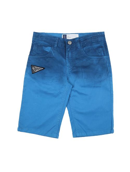 blue cotton blend shorts - 16532851 - Very Small Image - 1