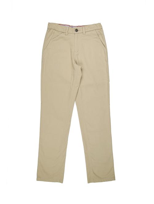 beige cotton blend casual trouser - 16533312 - Very Small Image - 1