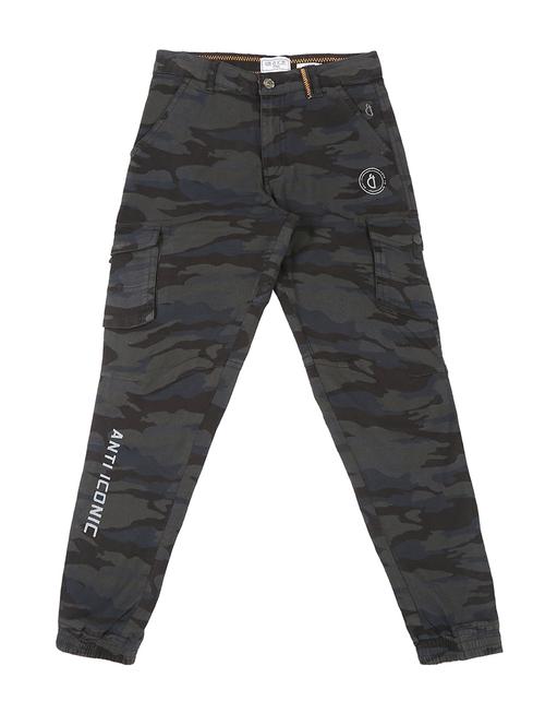 dark blue cotton blend jogger - 16533623 - Very Small Image - 1